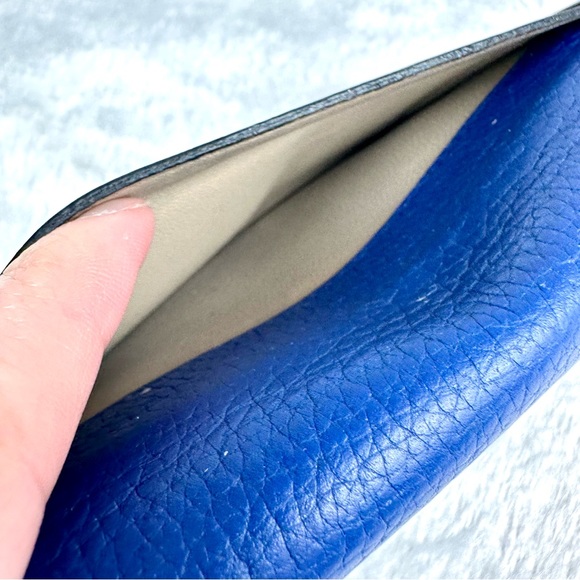 Celine Blue Leather Long Wallet - Picture 14 of 16